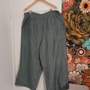 Soma Womens XXL Blue Wide Leg Lounge Pants